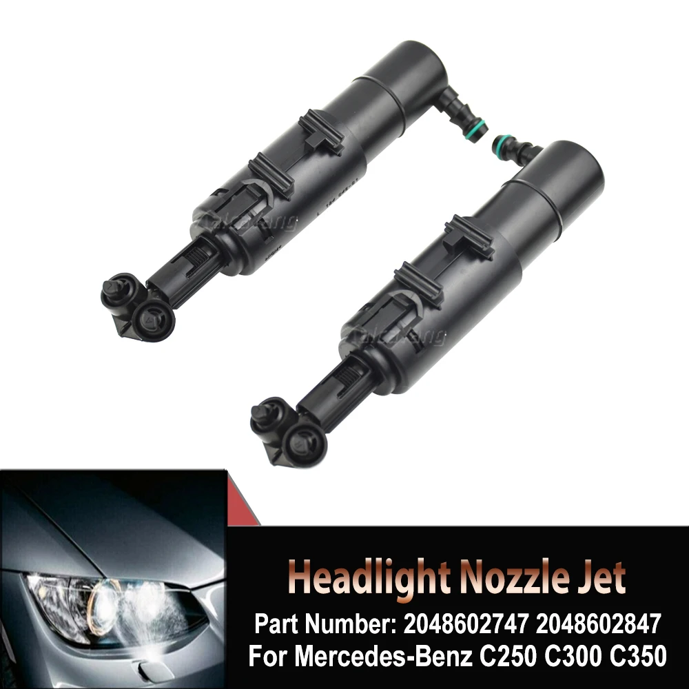 

New Headlight Washer Nozzle jet Left/Right Side 2048602847 2048602747 For Mer cedes-Benz W204 C200 C220 C260 C280 C320 2011-2014