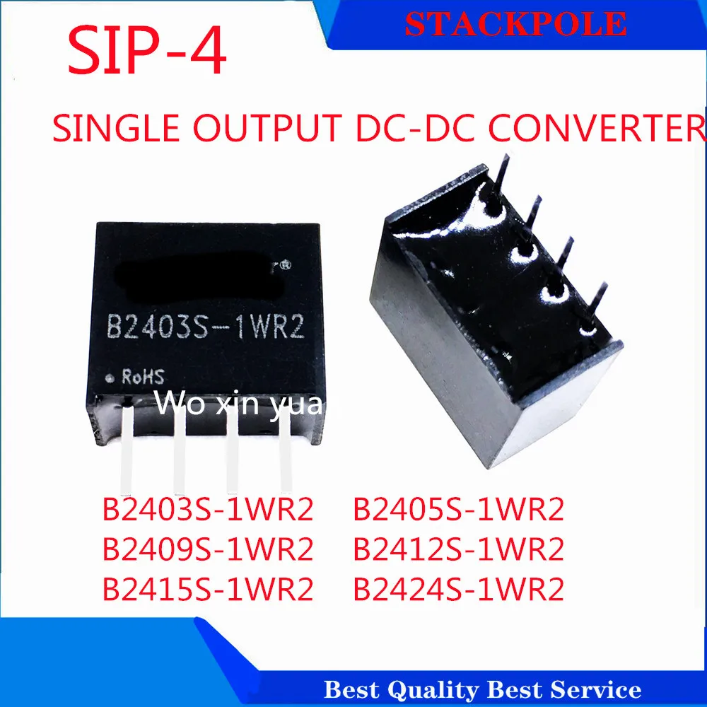 

(2PCS) B2403S-1WR2 B2405S-1WR2 B2409S-1WR2 B1203S-1WR2 B2405S B2403S B2409S B1203-1W B2405-1W B2409-1W SIP4 SIP-4 1W DC/DC
