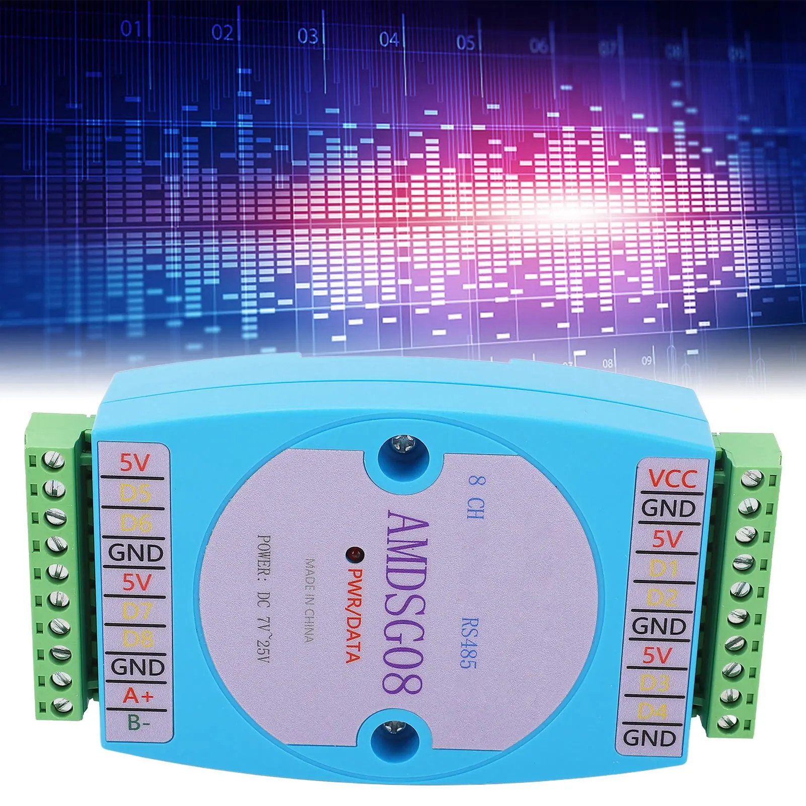 Регистратор RS485 DC7 ‑ 25V собрания модуля 8CH сбора данных температуры для измерения