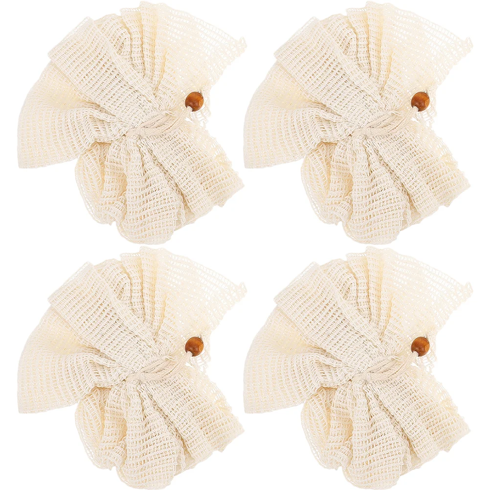 4 шт. губка из люфы Рами детские чистящие губки льняные салфетки Luffa