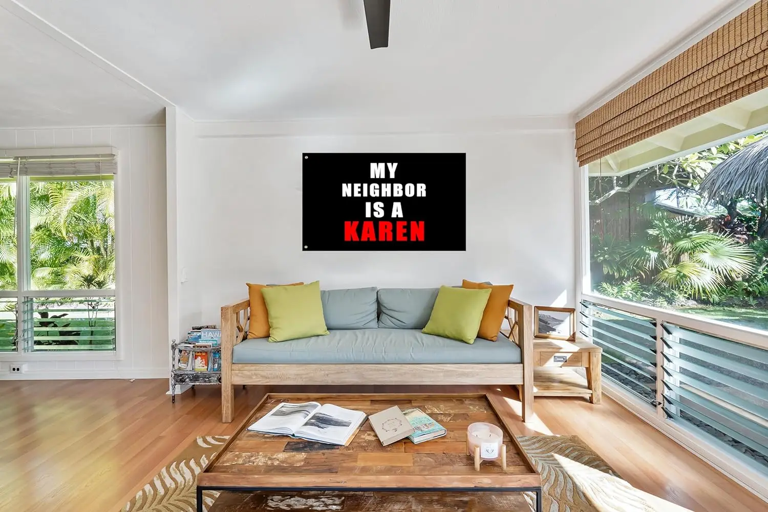 Мой сосед-это кареновый флаг флаги размером 3 Х5 фута для улицы дома сада Декор