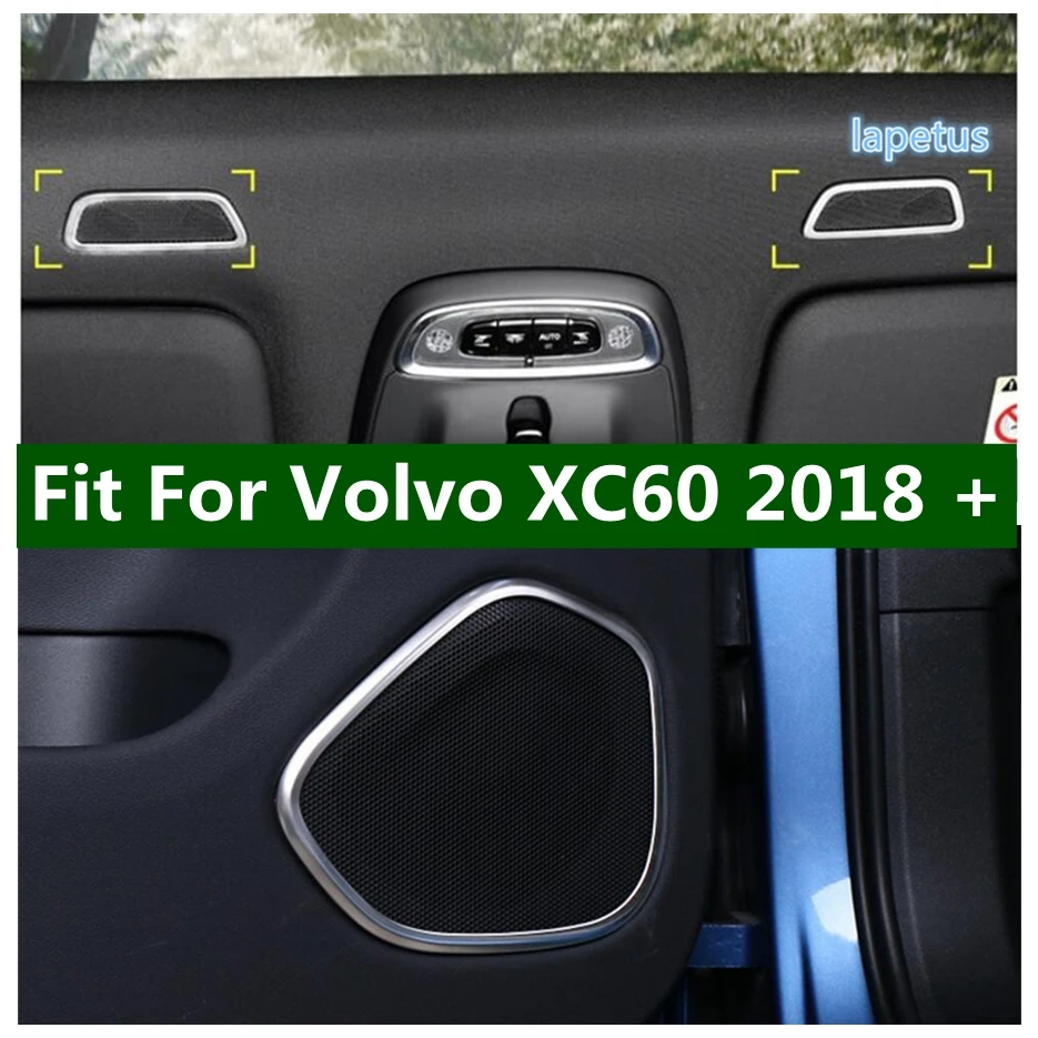 

Upper Roof Stereo Speaker Decor Frame Side Door Audio Tweeter Cover Trim Stainless Steel For Volvo XC60 2018 - 2021 Accessories