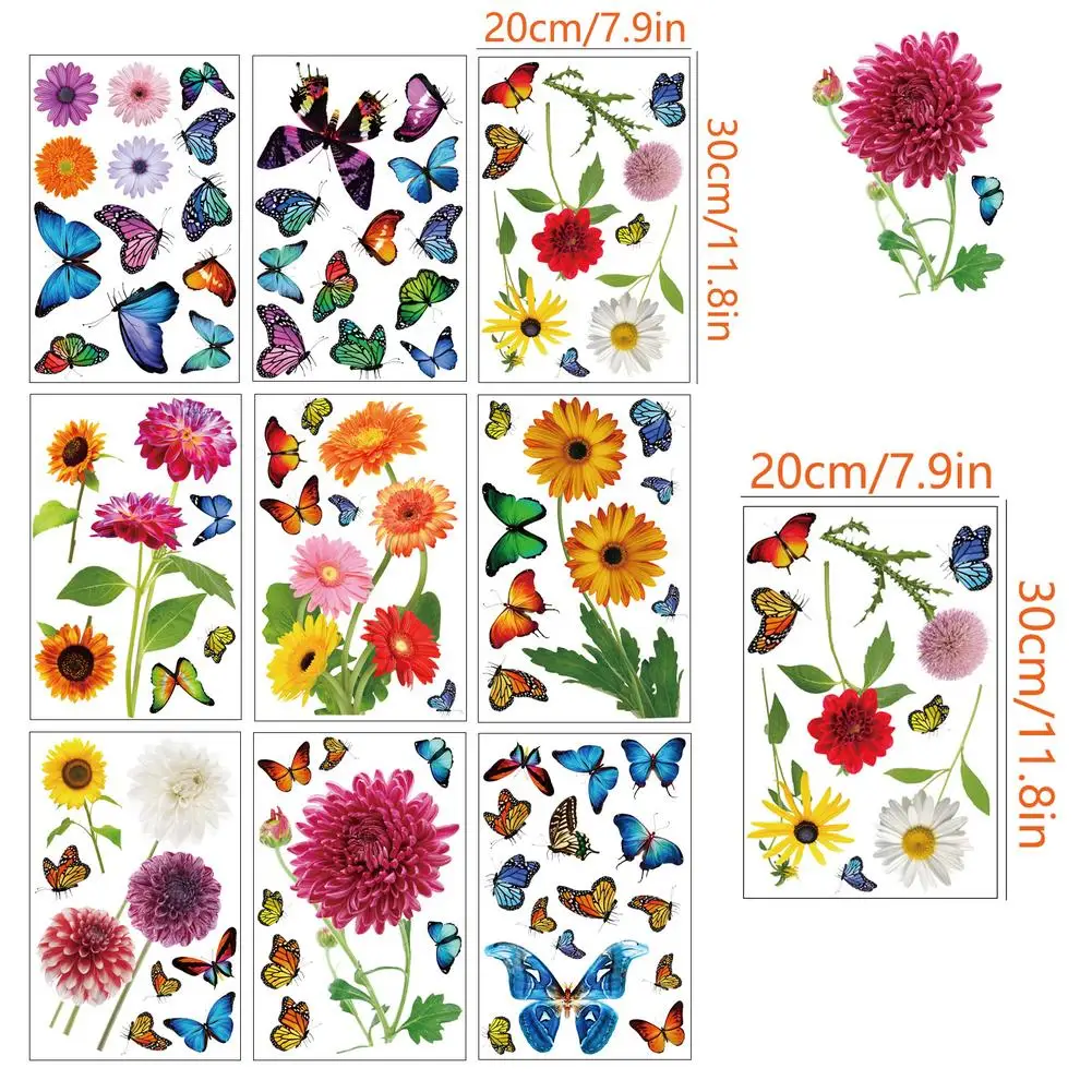 

84 шт., декоративные наклейки на окна