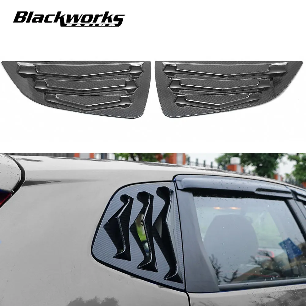 

2Pcs Car Side Window Triangle Shutter Rear Sunshade Air Outlet Blinds Spoiler Panel For Honda fit 14-18 refitting accessories