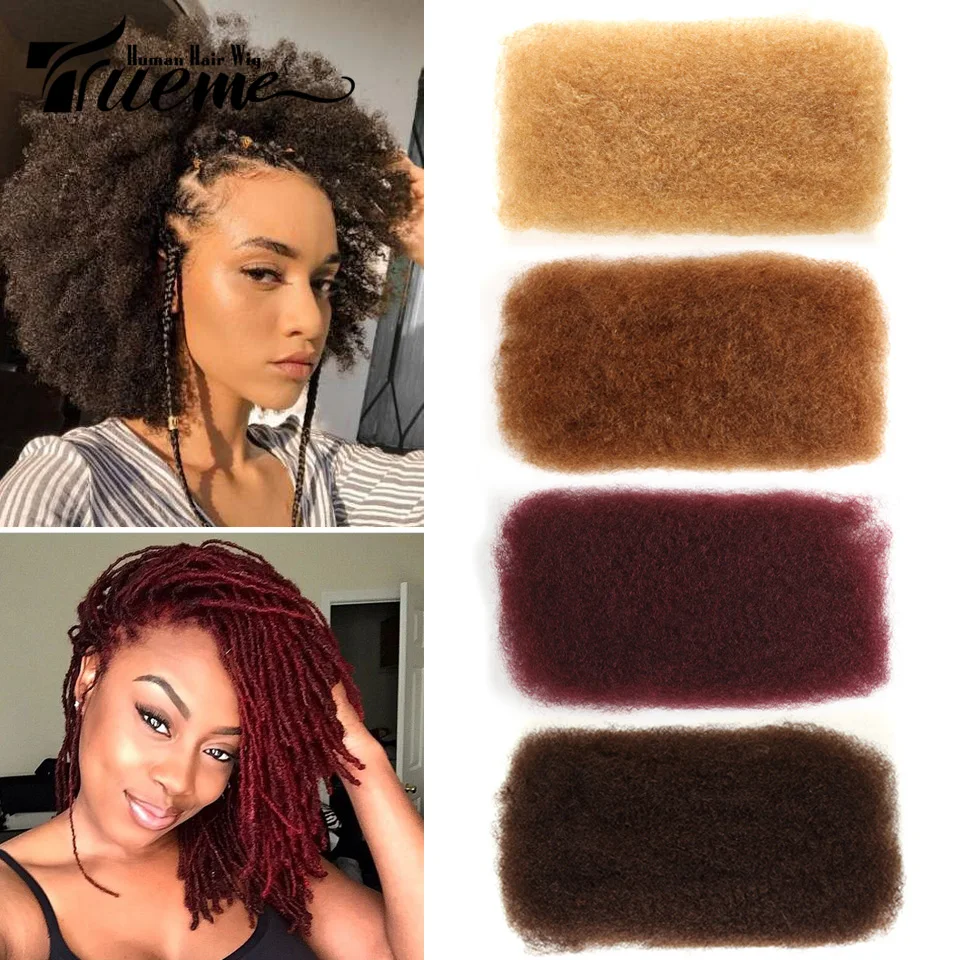 

Trueme Afro Kinky Curly Bulk Human Hair Locs Brazilian Remy Natural Human Braiding Hair Locks Colored Crochet Hair For Braids