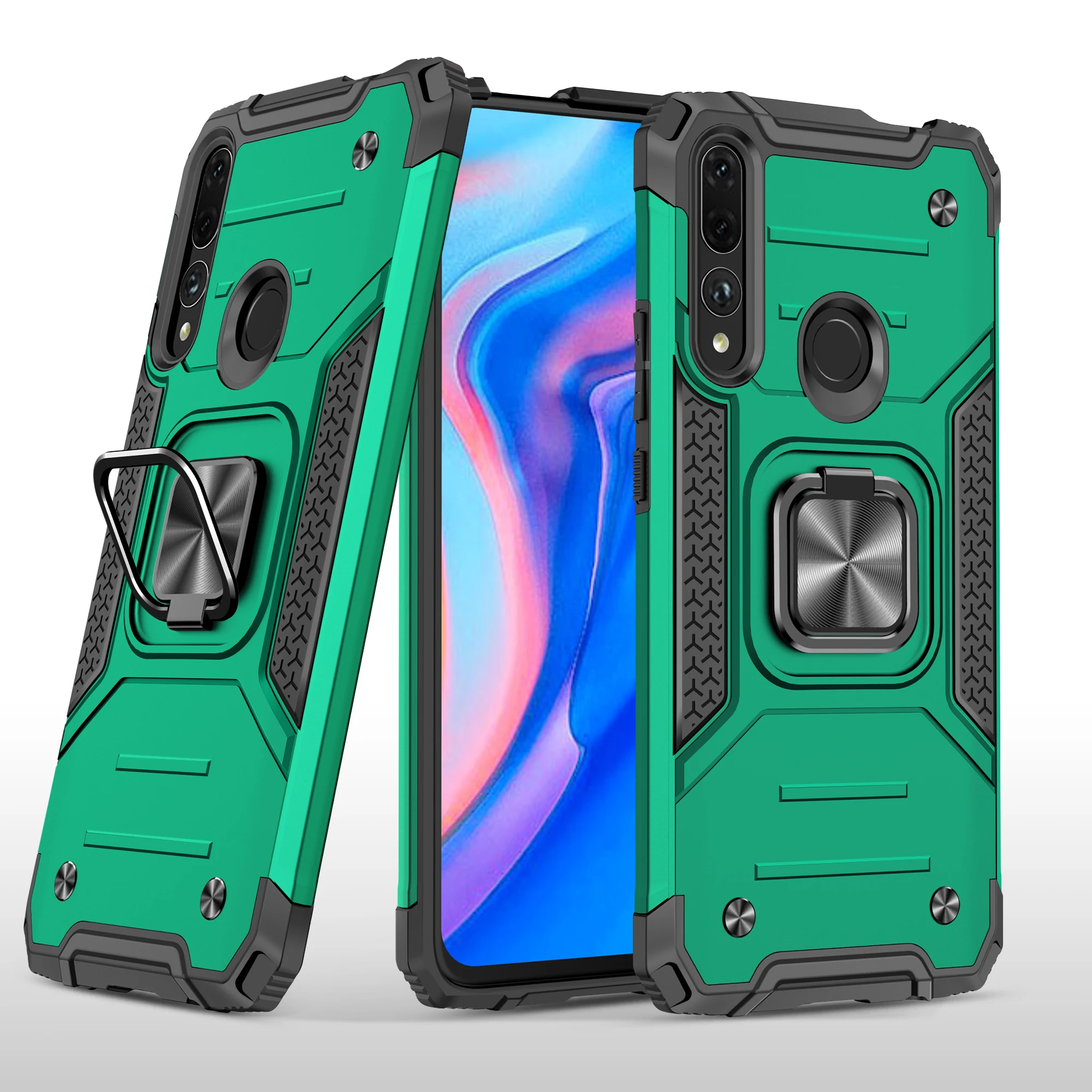 

For Huawei PSmart Z Y7A Y9A Case Shockproof Armor Magnetic Ring Holder Cover For Huawei P Smart 2019 2021 PSmart Z S Phone Coque