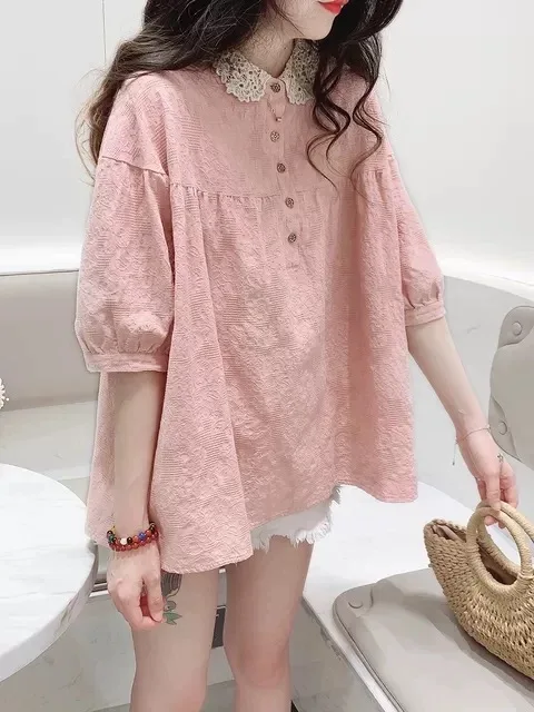 

Spring 2022 Maternity short sleeve shirt large size maternity dress2022