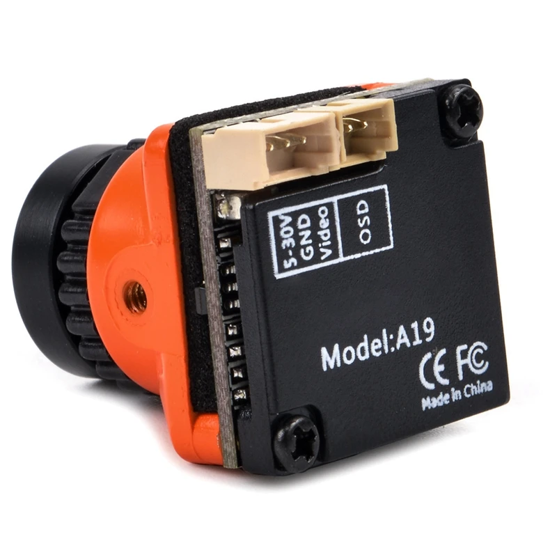 FPV Camera HD 1500TVL 2.1MM Wide Angle With OSD Adjustment Board For RC Racing Drone Replacement Parts Orange