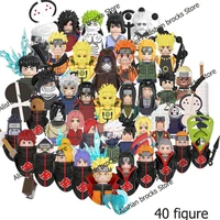 naruto sasuke kakashi akatsuki bricks building blocks anime cartoon mini action figures heads assembly toys kids christma gifts