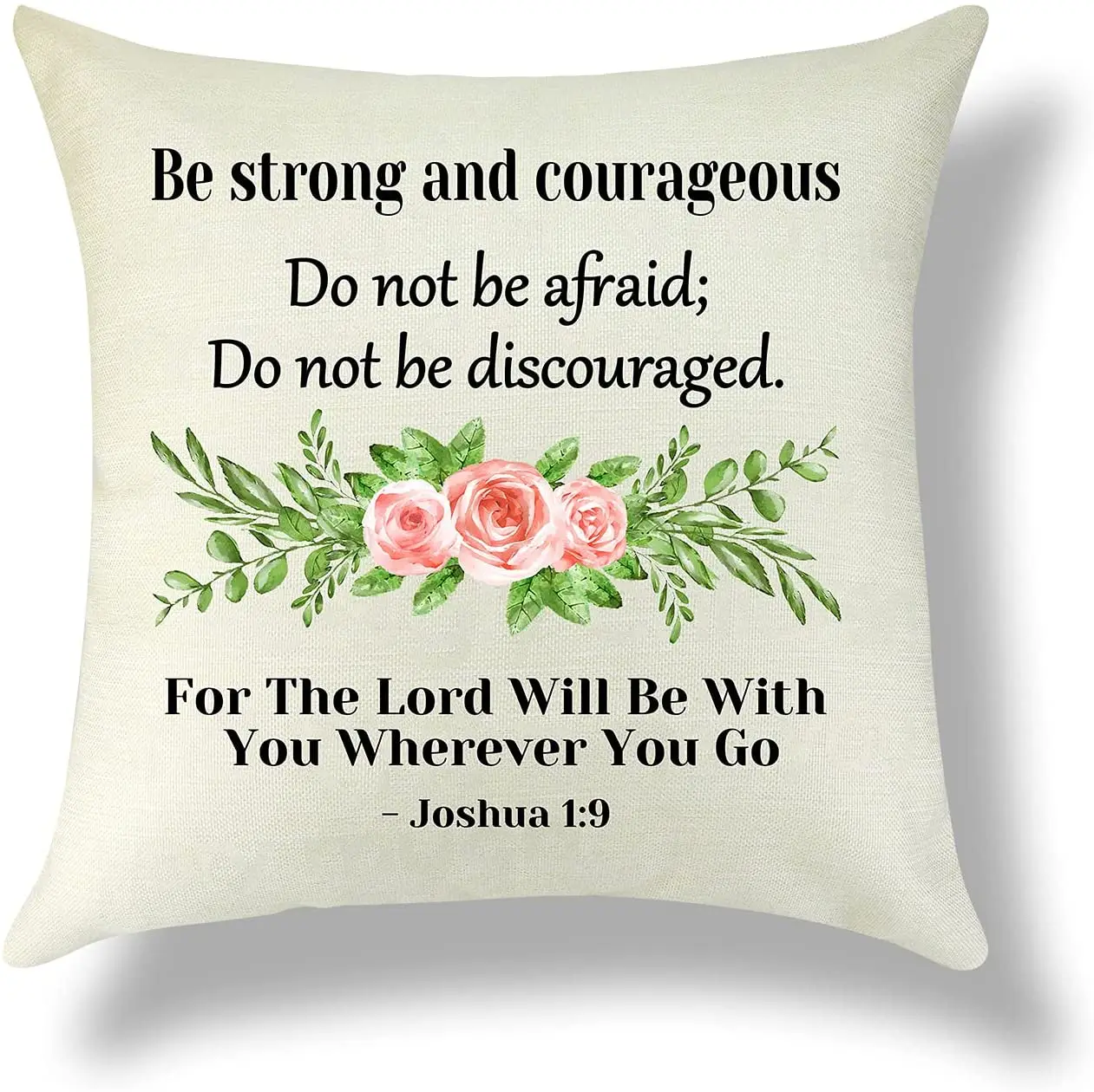 

Christian Bible Verse Gift for Women Throw Pillow Case Motivational Quote Gift Cotton Linen Pillowcase Easter Prayer Gift
