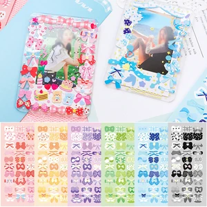 Girl Heart Stickers Bow Multiple Color Bow-knot Stickers for DIY Photo Frame Daily Life Stuff Decoration Journal Diary Planners