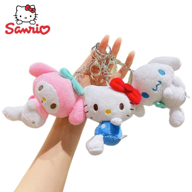 

Hello Kitty Kuromi my Melody Cinnamoroll Sanrio аниме периферийный кавайный милый мультяшный плюшевый игрушечный брелок креативный кулон подарок