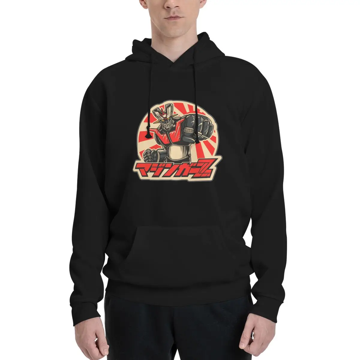 

Mazinger Z Linear Low Poly 1 Couples Plus Velvet Hooded Sweater Unique Activity competition Kawaii With hood pullover