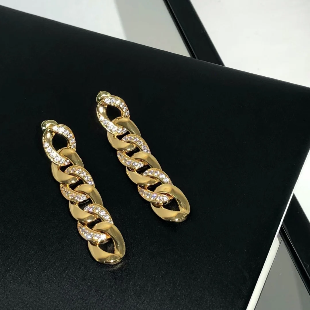 Original Design Metal Chain Pendant Stainless Steel Earrings Wholesale Party Gifts Luxury Women's Earrings Metal Chain Pendant