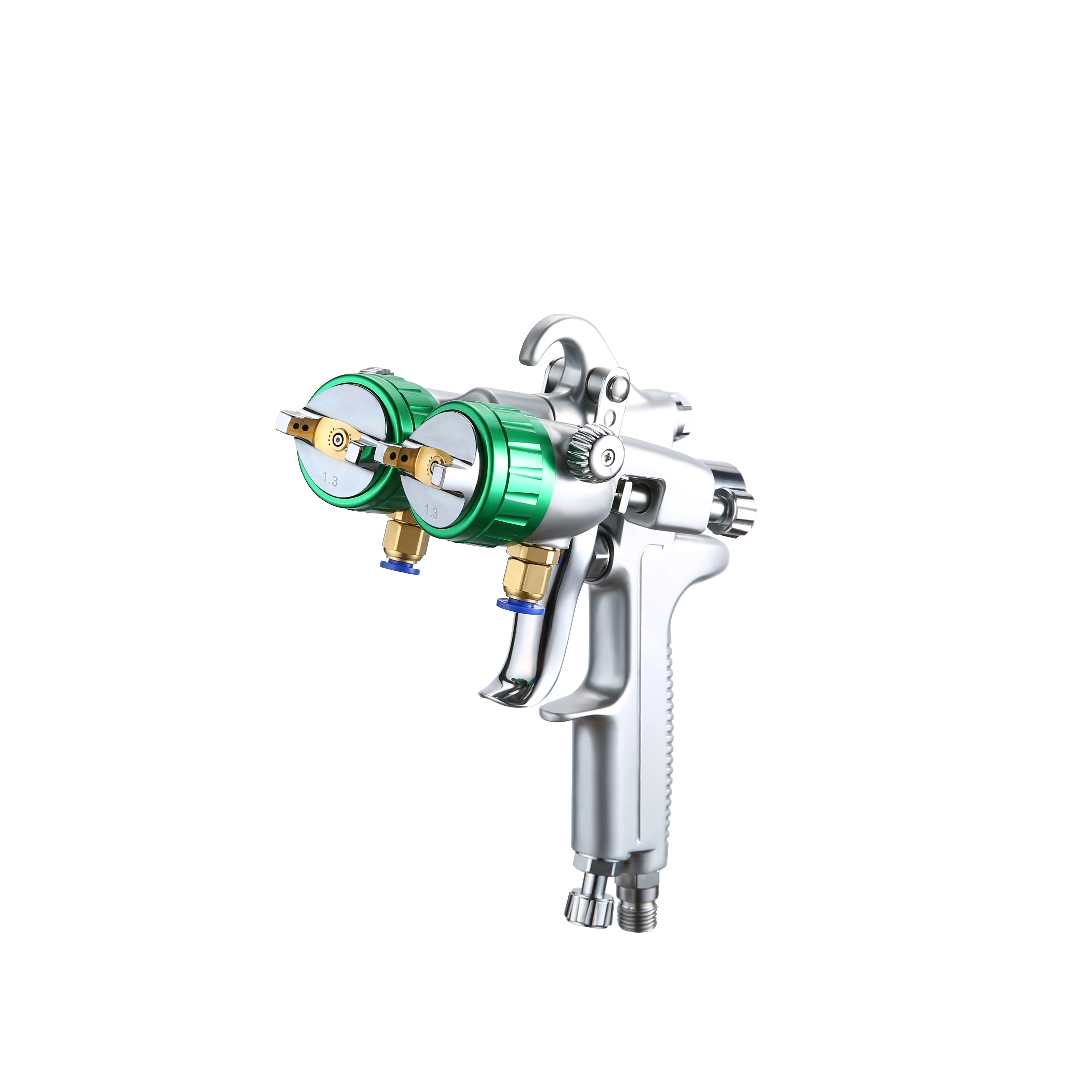 

Nano Chrome Mirror Silver Dual Head Painting Sprayer Double Nozzle Spray Gun