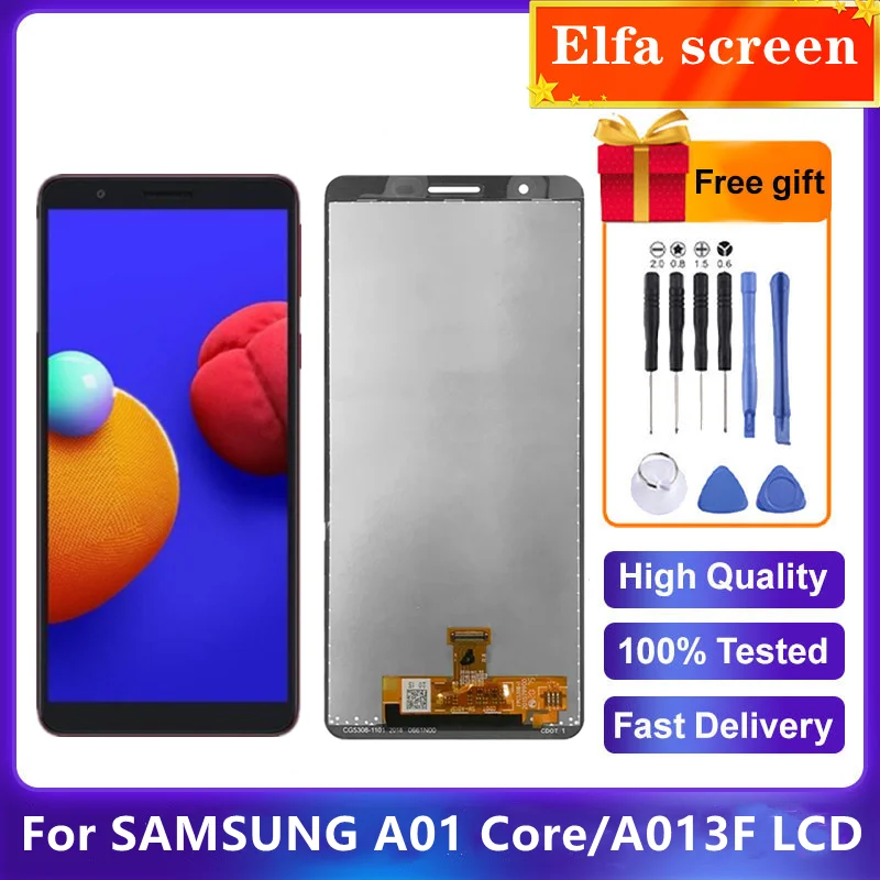 

5,3 "; Оригинальный для Samsung Galaxy A01 Core, ЖК-дисплей, сенсорный экран с рамкой для Galaxy A01Core A013F SM-A013F/DS A013G Displa