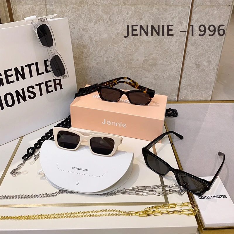 

GM Brand Design Women Men Glasses Frame GENTLE MONSTER Acetate JENNIE 1996 Sunglasses Rectangle Square Luxury Sun Glasses