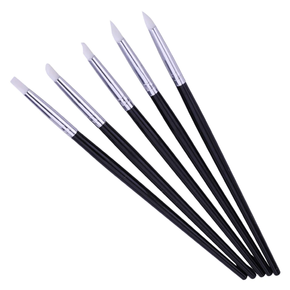 

5 шт. инструменты для ногтей инструменты для маникюра ручка для формирования ногтей скребок для ногтей акриловая ручка для ногтей с отверстиями