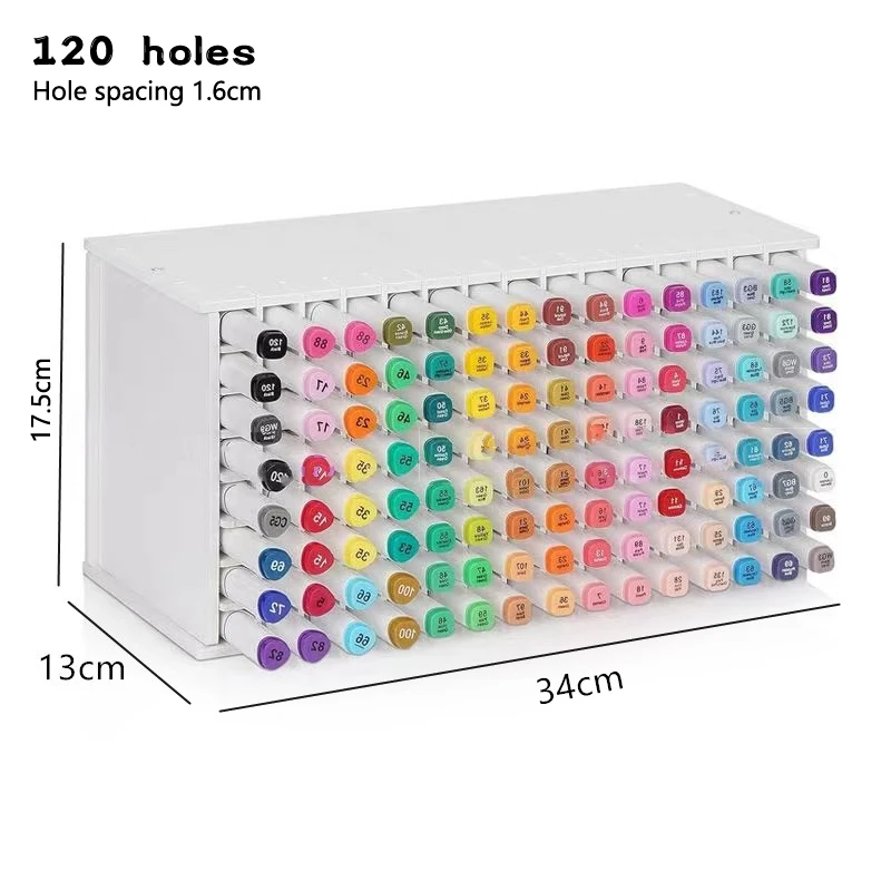 

Стеллаж для хранения художественных маркеров 72/120, искусственных цветных фоторучек, держатель для стола