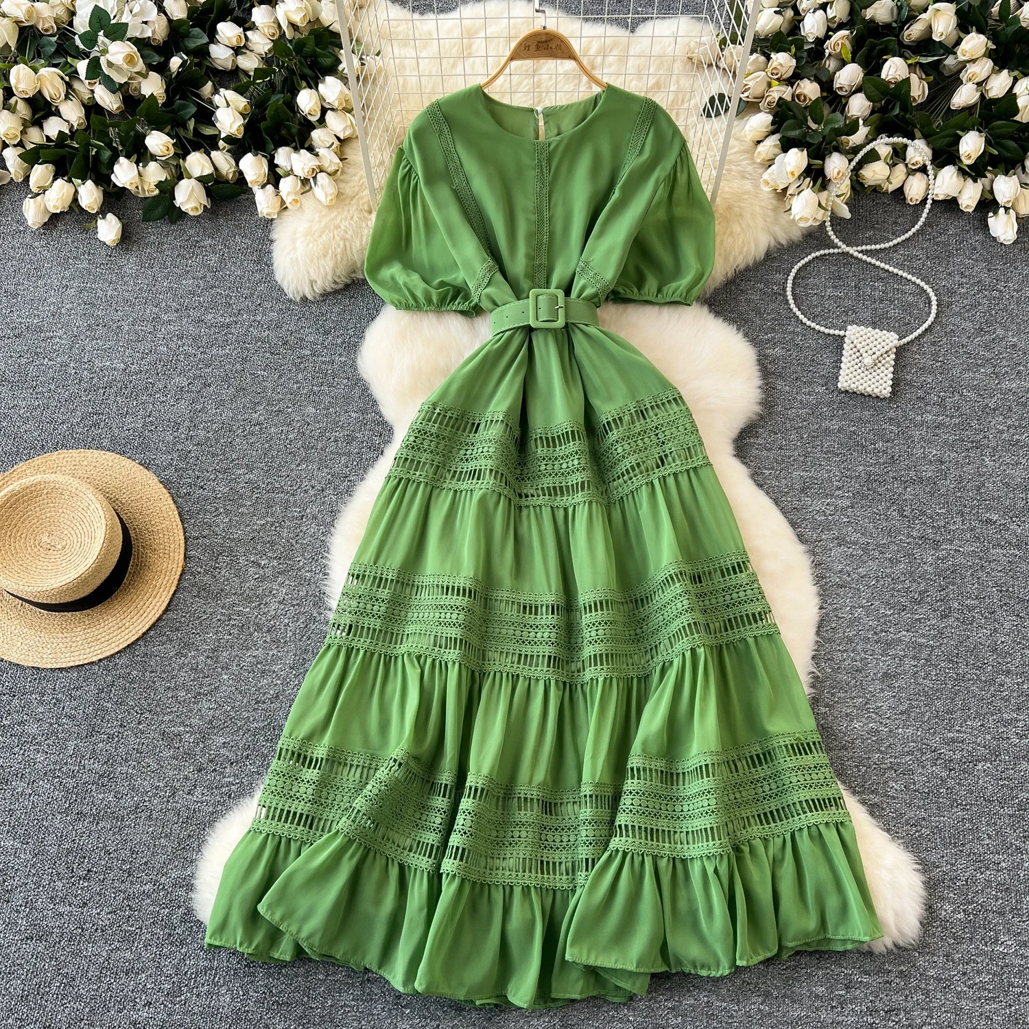 Женское платье в стиле ретро элегантное платье-трапеция во французском с