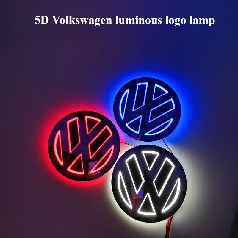 Фото Колпаки на колесные диски для VW 11 см с 5D LED подсветкой, светящийся логотип Volkswagen, подсветка логотипа на переднюю решетку, подходят для CC/Golf/Passat/Jetta/Polo/Magota №2