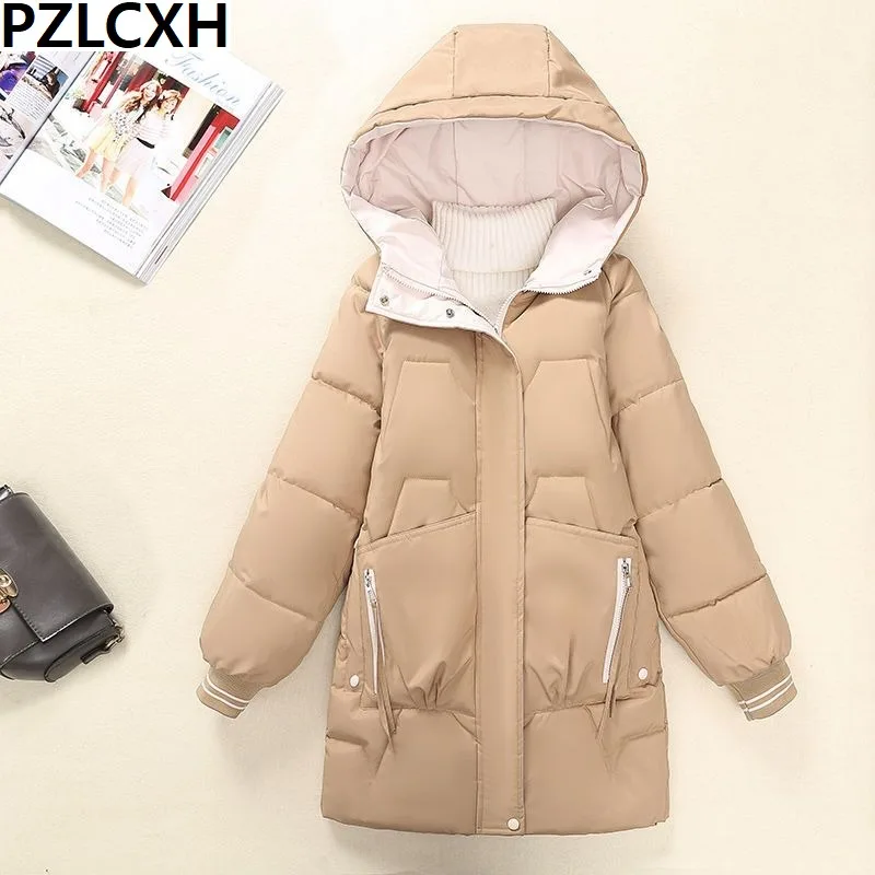 Женское пуховое пальто из хлопка