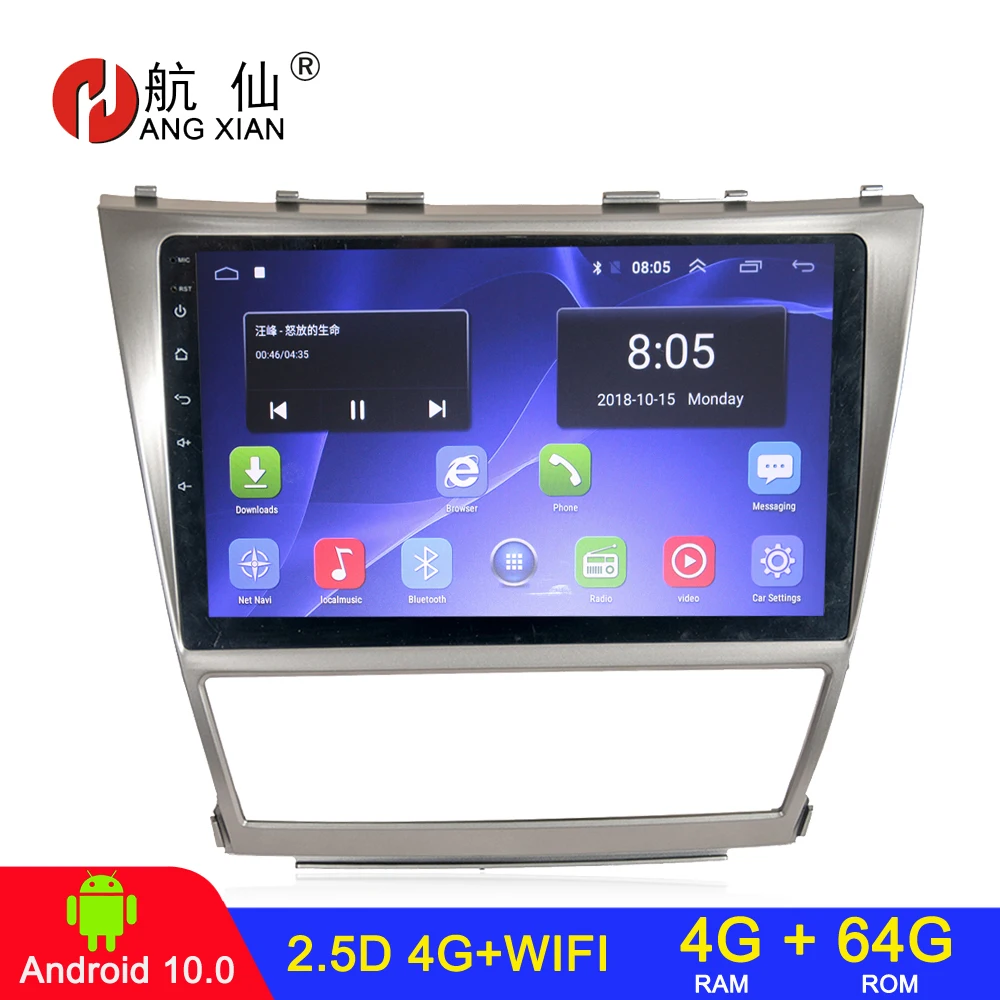 

4+64 2 din Android car radio for Toyota Camry 40 2006 - 2011 Car Multimedia Video car stereo car radio bluetooth gps carplay