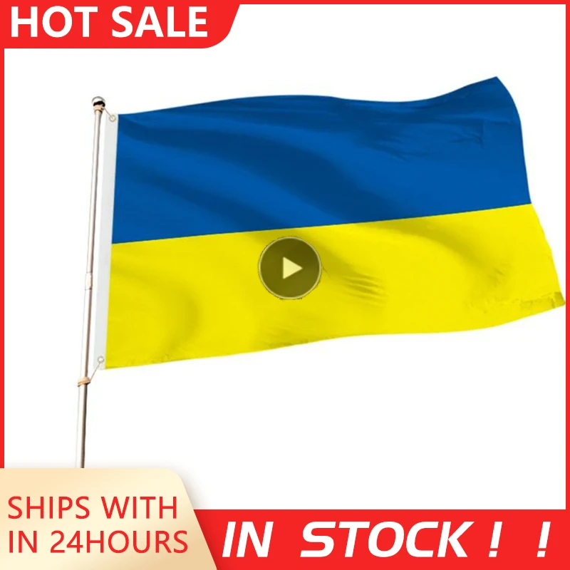

Синий желтый украинский флаг для украшения, подвесной полиэстер, синий желтый мкА инский национальный флаг 90x150 см