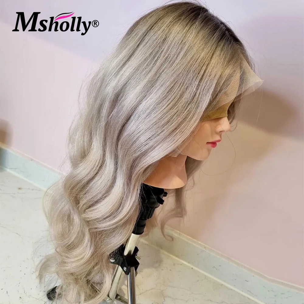 

Парик из натуральных волос с кутикулой и пепером, 13x4