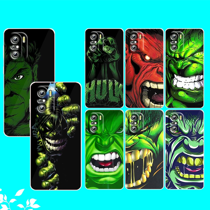 

Marvel Super Hulk Art For Xiaomi Redmi Note 10S 10 K50 K40 Gaming Pro 10 9AT 9A 9C 9T 8 7A 6A 5 4X Transparent Phone Case