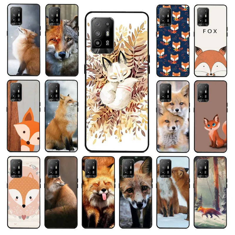 

Fox Phone Case for OPPO A54 A74 A94 A53S A9 A5 A15 A16 A91 A96 A76 Reno8 8Pro Reno2 Z