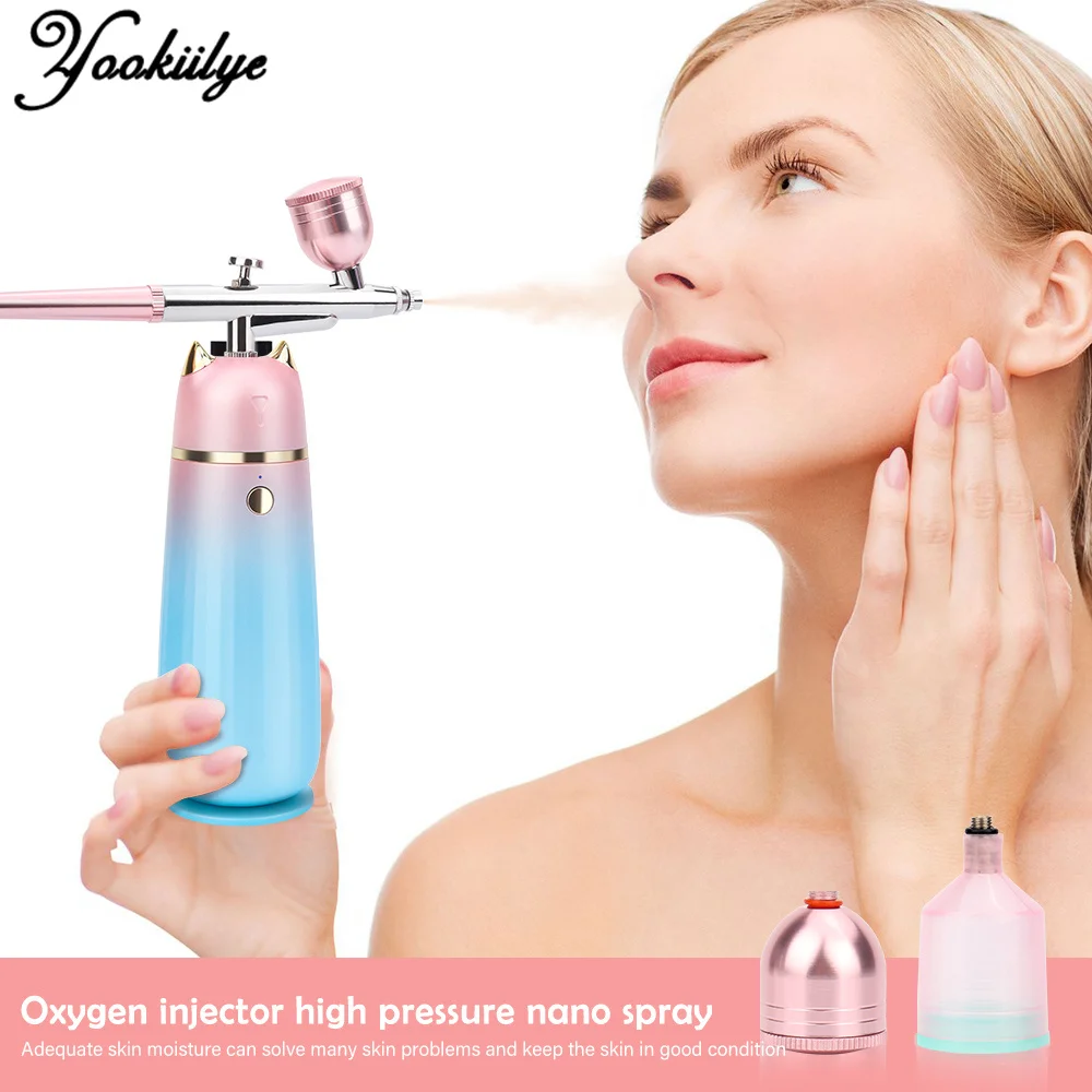 

Воздушный компрессор высокого давления нано распылитель для лица увлажняющая воздушная щетка распылитель Гидра вода кислородный инжектор...