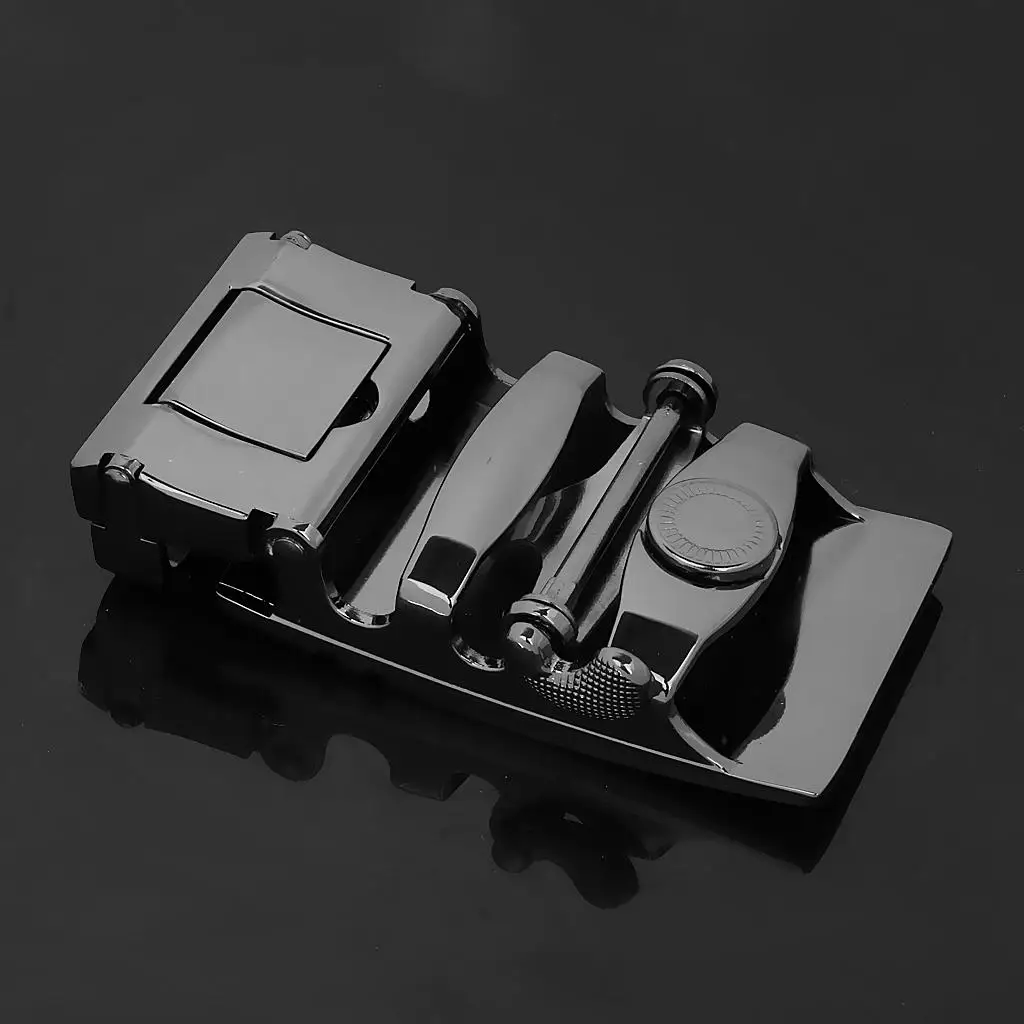 

Pack 2 Men' Buckle Automatic Sliding Flap Ratchet Ratchet Leather