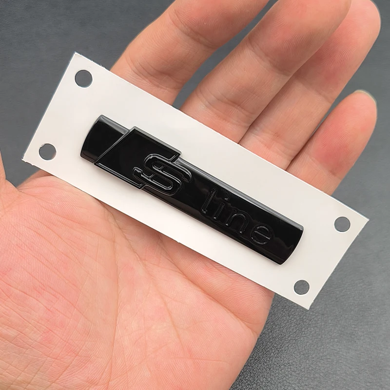 

3D ABS Черный Sline Логотип S Line Эмблема Автомобильного Крыла Значок Для Audi A1 A3 A4 A5 A6 Q2 Q5 Q7 Q3 S3 S4 S6 TT S Line Наклейка Accrssorie