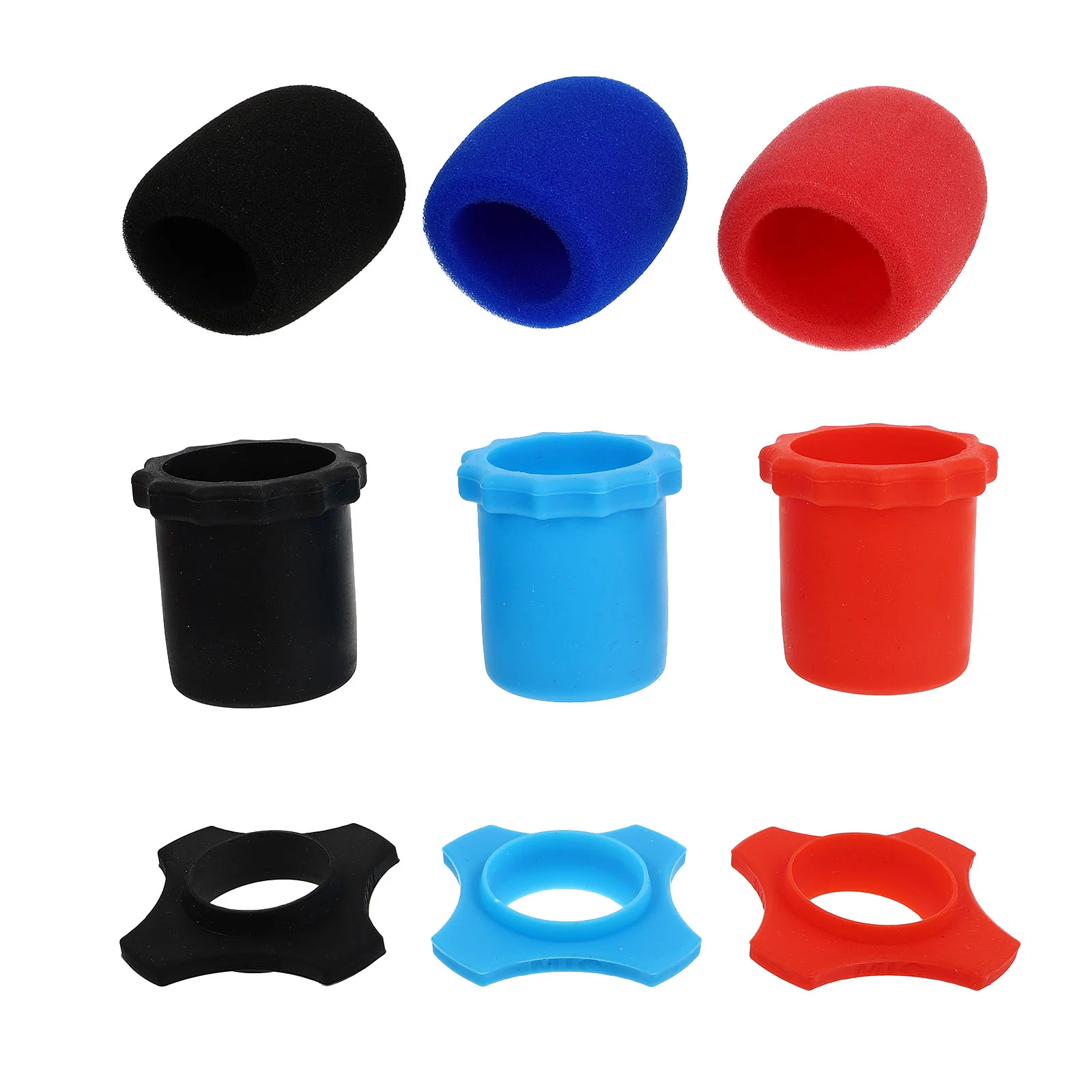

Mic Microphone Ring Cover Windscreen Ringsanti Silicone Wireless Bottom Capscrew Case Shockproofneck Cup Identification Roll