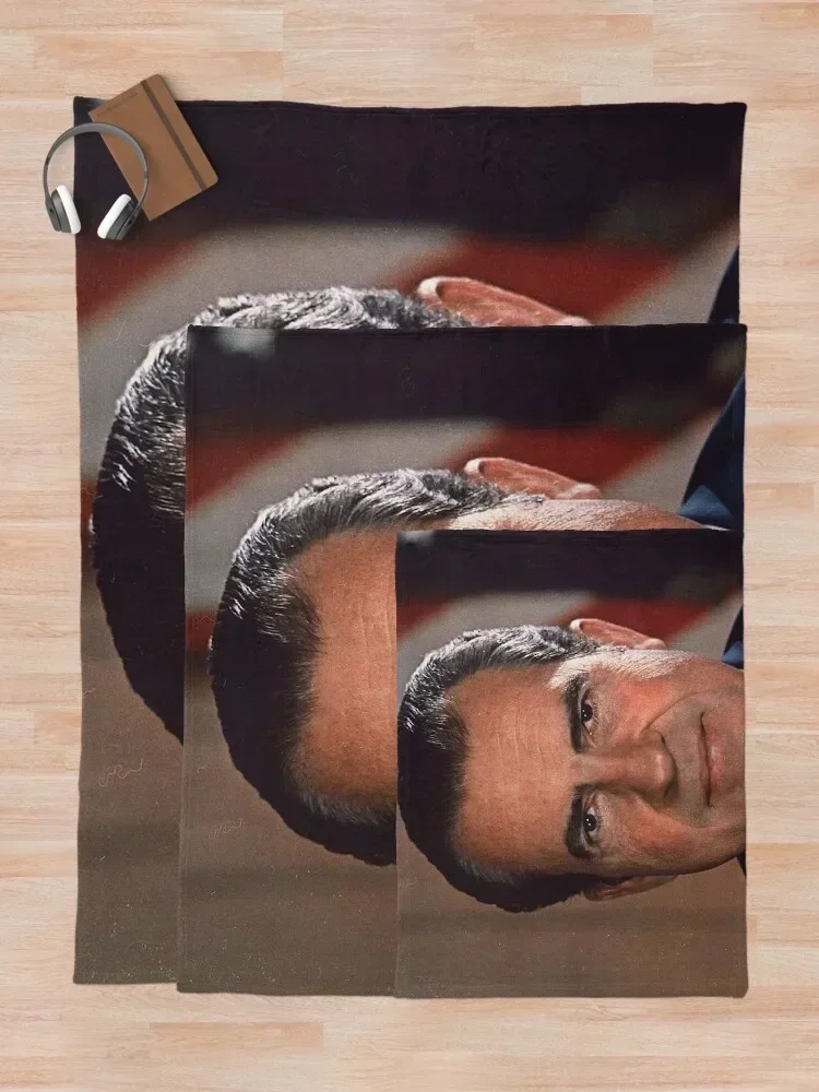 Ричард Никсон портрет плед одеяло ворс Пользовательские Декоративные диваны