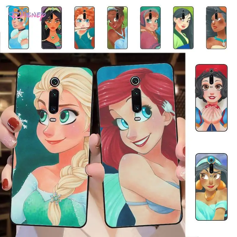

Dianey Princesses Manga Phone Case for Redmi 5 6 7 8 9 A 5plus K20 4X 6 cover