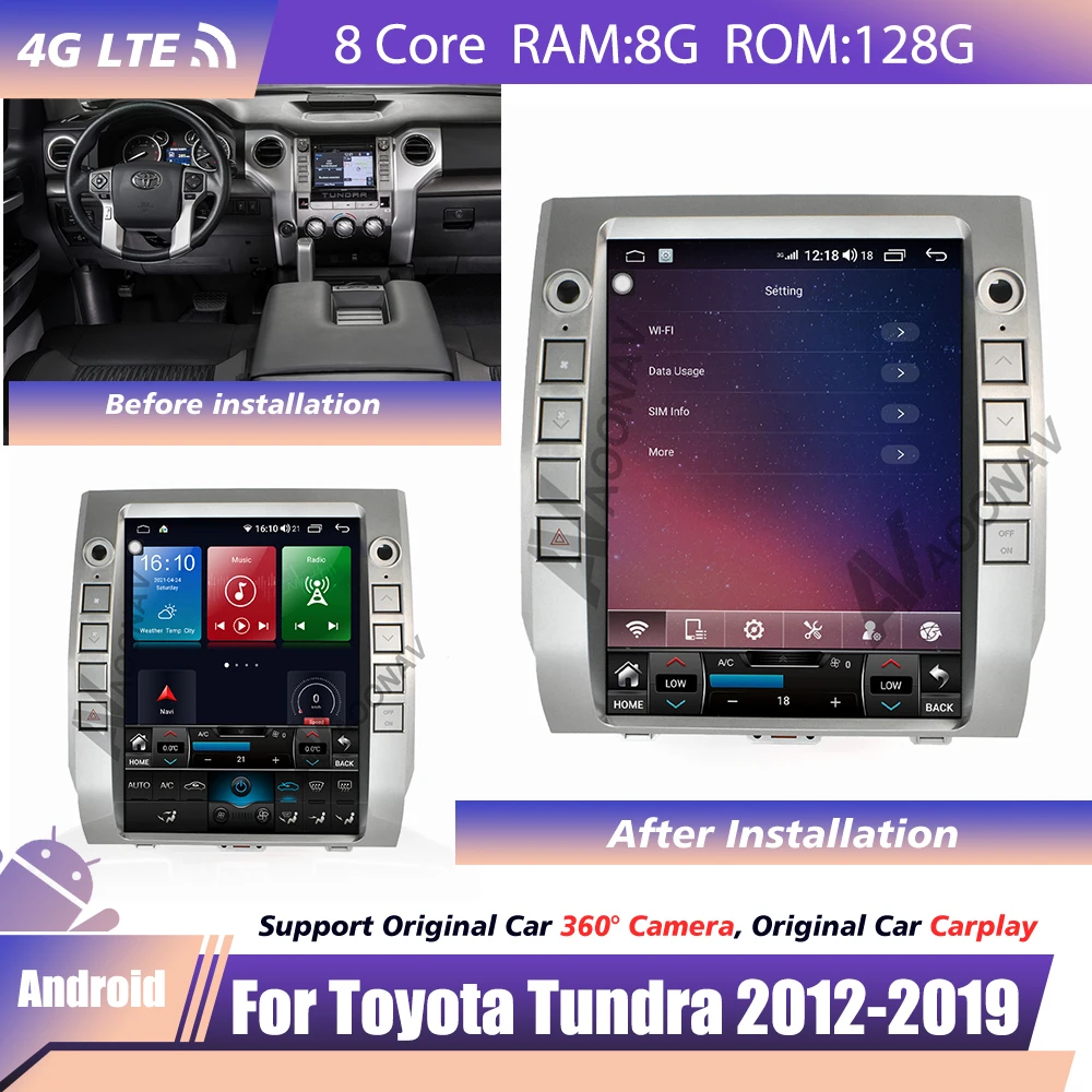 

Автомобильный звук для автомобиля mp3-плеер для Toyota Tundra 2012 2013 2014 2015 2016 2017 2018 2019 головное устройство 2 din Лидер продаж