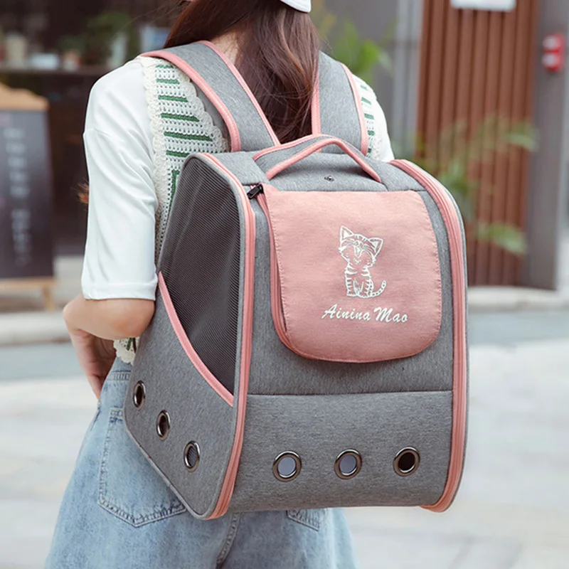 Купить Сумка-переноска для кошек, дышащий рюкзак для путешествий на открытом воздухе для кошек, сумка для переноски, товары для животных, рюкзак дл...