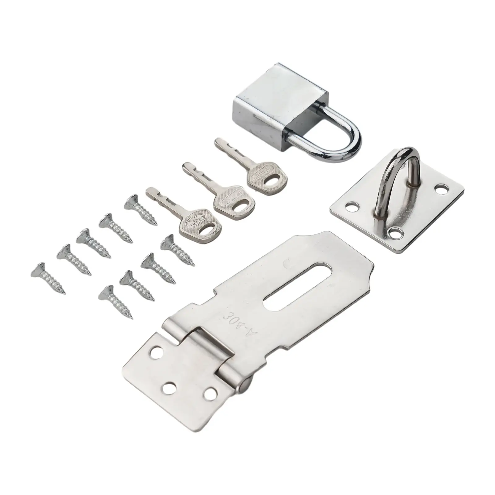 Замок для ворот дверная застежка простая установка комплект аппаратных замков