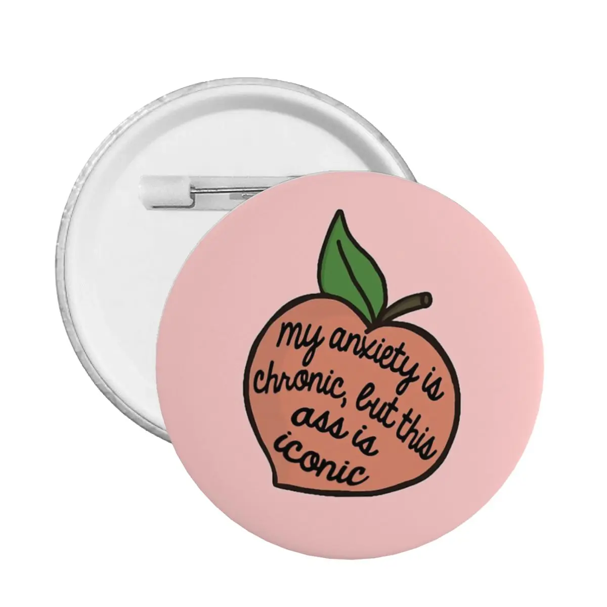 

Значок с изображением тревоги персика, милые настраиваемые знаки с фруктами, броши с изображением влюбленных для сумки