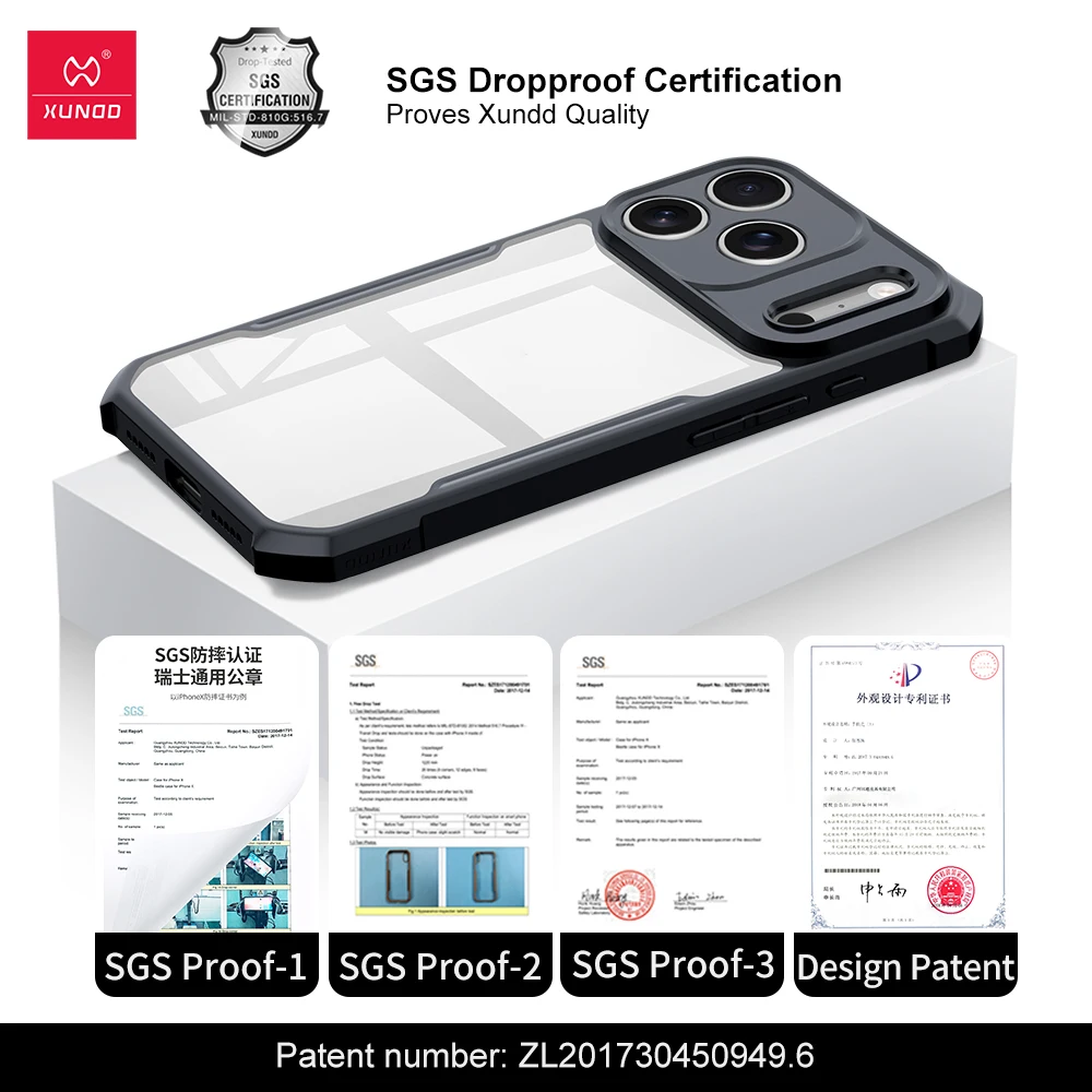 Прозрачный чехол Xundd для iPhone 17 Pro Max Plus с противоударной защитой, магнитной подставкой, защитой от пожелтения и полной защитой объектива (art.: 3920dbd3a7235) - 3920dbd3a7235