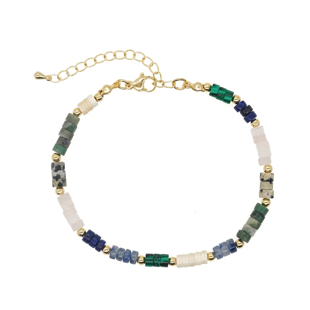 Женский этнический цилиндрический браслет в богемном ретро стиле с пряжкой из