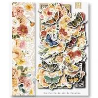 plum flower vintage cardstock die cuts collection kit scrapbooking planner craft card making journaling project new 2022