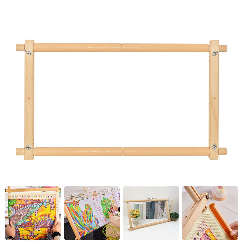 

1 Set Cross Stitch Frame Rack Wood Embroidery Stand Cross Stitch Stand
