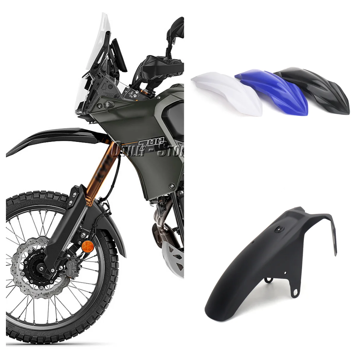 Для Yamaha Tenere 700/Rally/World Raid/World Rally крышка переднего крыла мотоцикла 3-цветное крыло