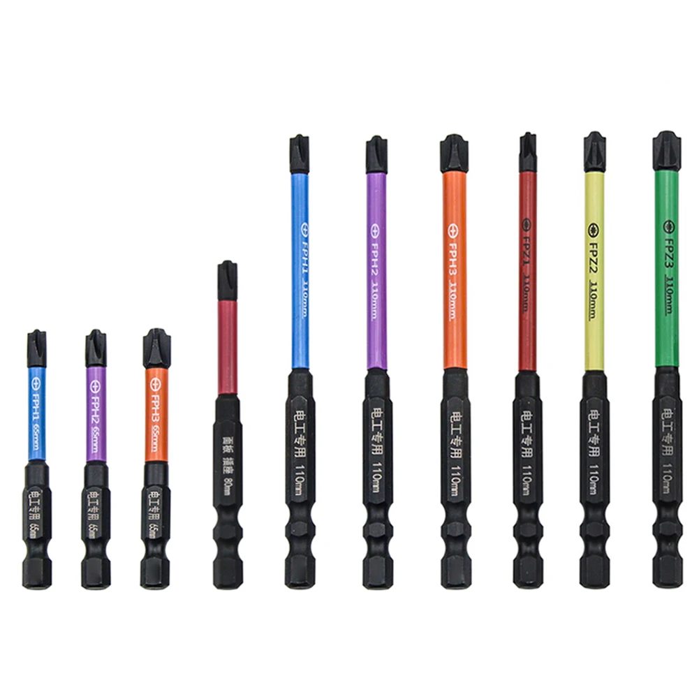 

10pcs 65-110mm Special Cross Screwdriver Bit For Electricians FPH1 FPZ1 FPH2 FPZ2 FPH3 FPZ3 For Socket Switch Circuit Breaker