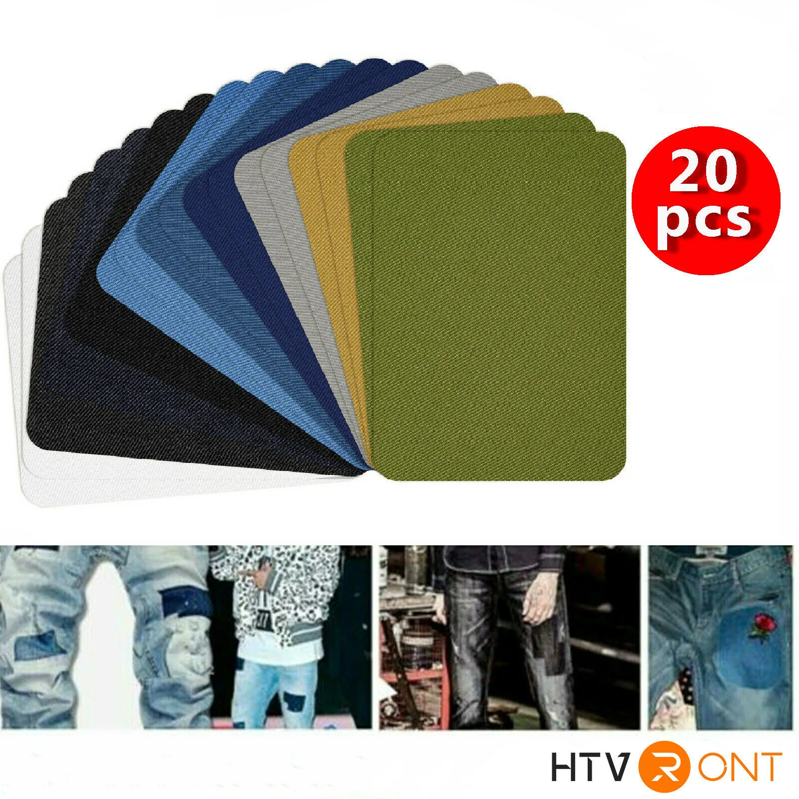 20 шт. разноцветные джинсовые нашивки для одежды |