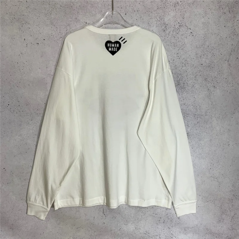 

Vintage TOP 22SS NEW Human Made tees Men Women 1:1 Best Quality Heavy Fabric Bat Pattern Pullover Oversized Long Sleeve T-shirt