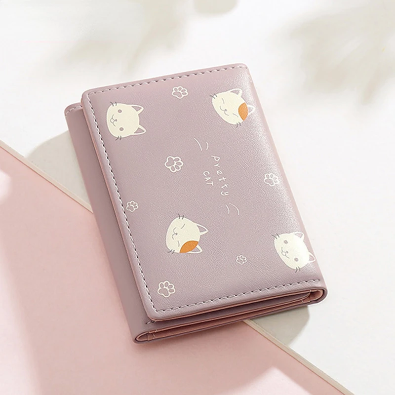 

Новый брендовый маленький кошелек с принтом животных, Женский держатель для карт, Дамский кошелек из искусственной кожи на молнии, мини-кла...